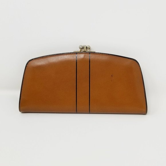 Vintage Baronet Brown Leather Wallet with Goldtone Fleur De Lis Symbol | Wallets - Picture 10 of 10